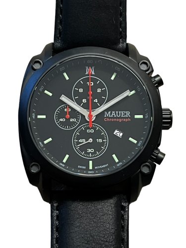 MAUER SWISS CHRONOGRAPH 44mm BLACK PVD 