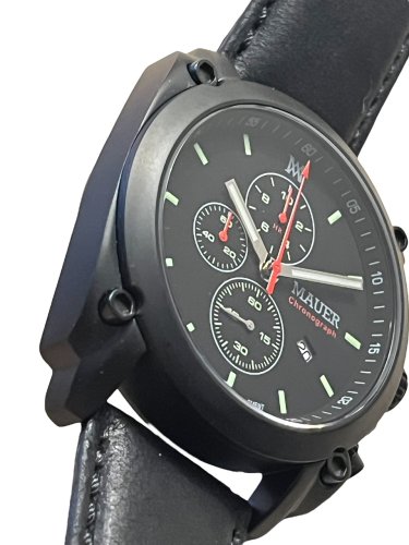 MAUER SWISS CHRONOGRAPH 44mm BLACK PVD 