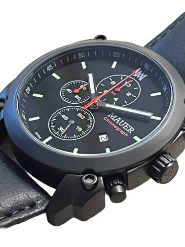 MAUER SWISS CHRONOGRAPH 44mm BLACK PVD 